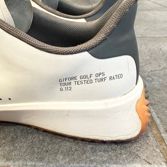 G/FORE Men's G.112 Golf Ops Shoes Lace-Up Low Top Spikeless Sneakers, White - Picture 6 of 11